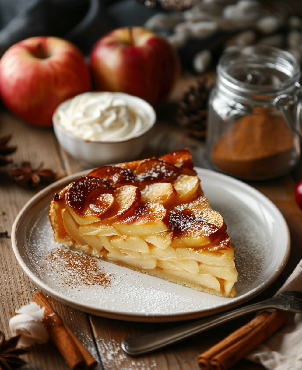 gateau au pommes caramelisées