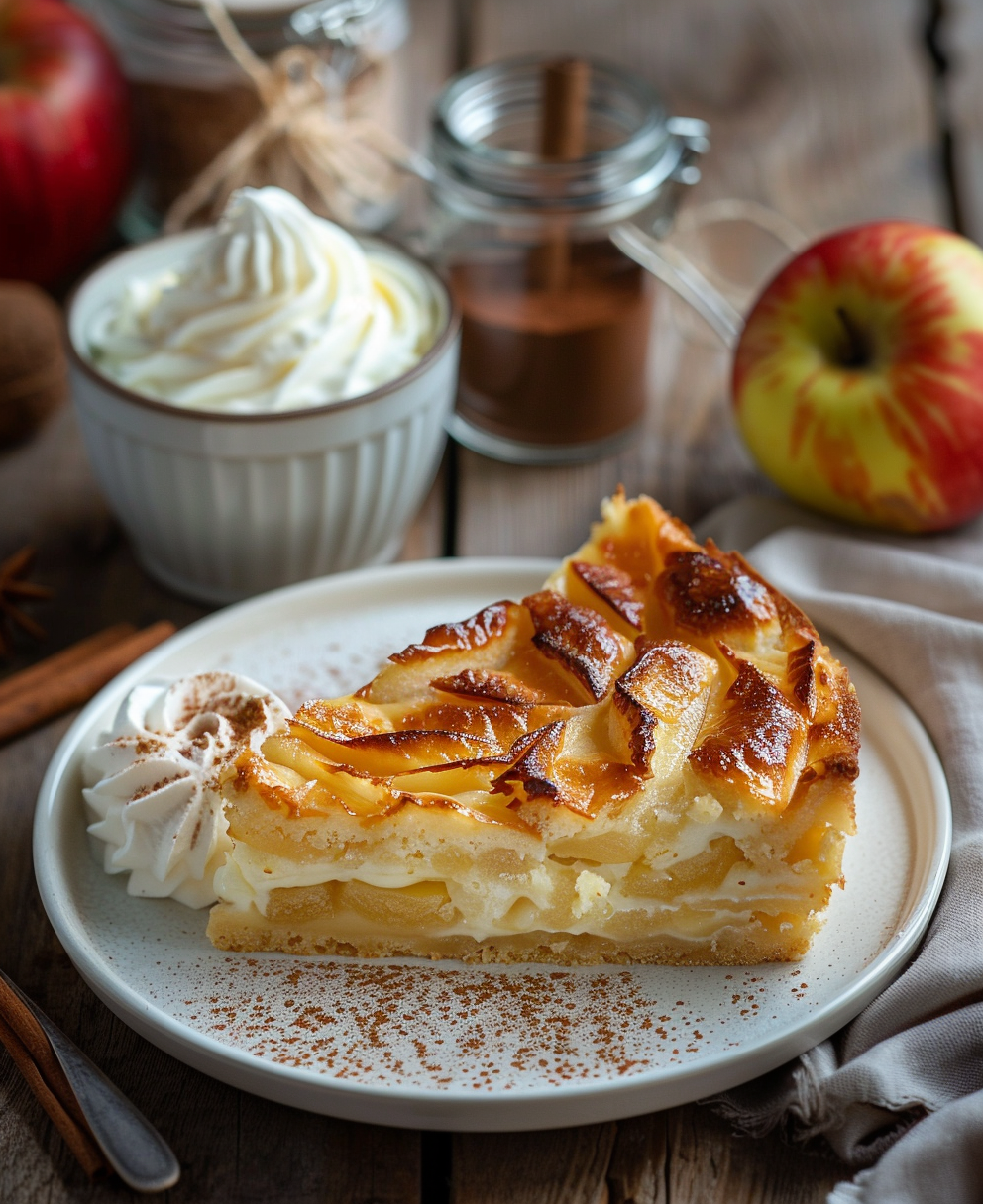 gateau au pommes caramelisées