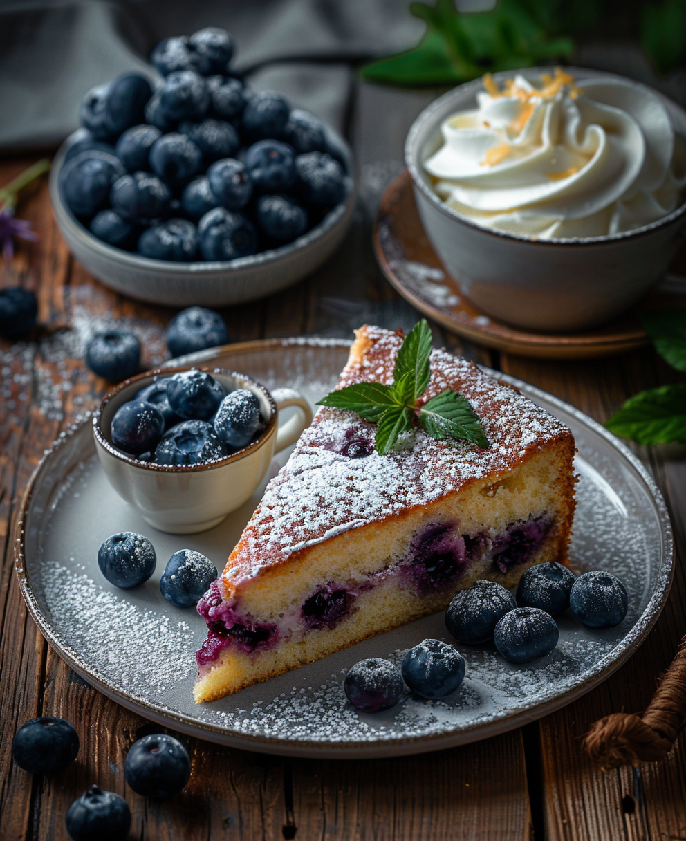 gateau aux myrtilles
