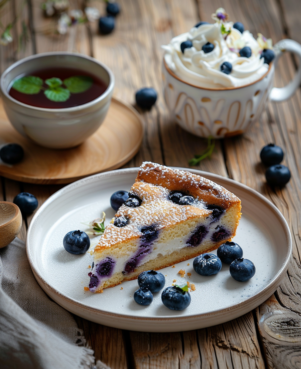 gateau aux myrtilles