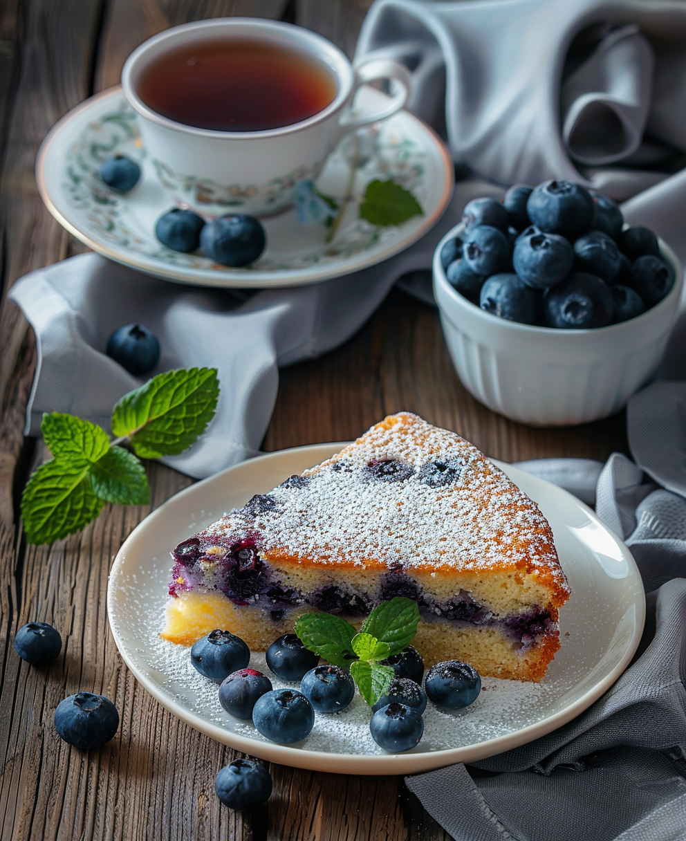 gateau myrtilles