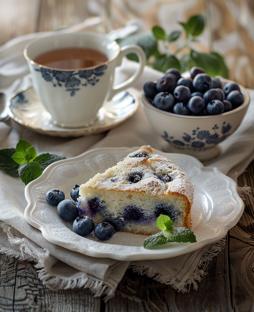 gateau myrtilles