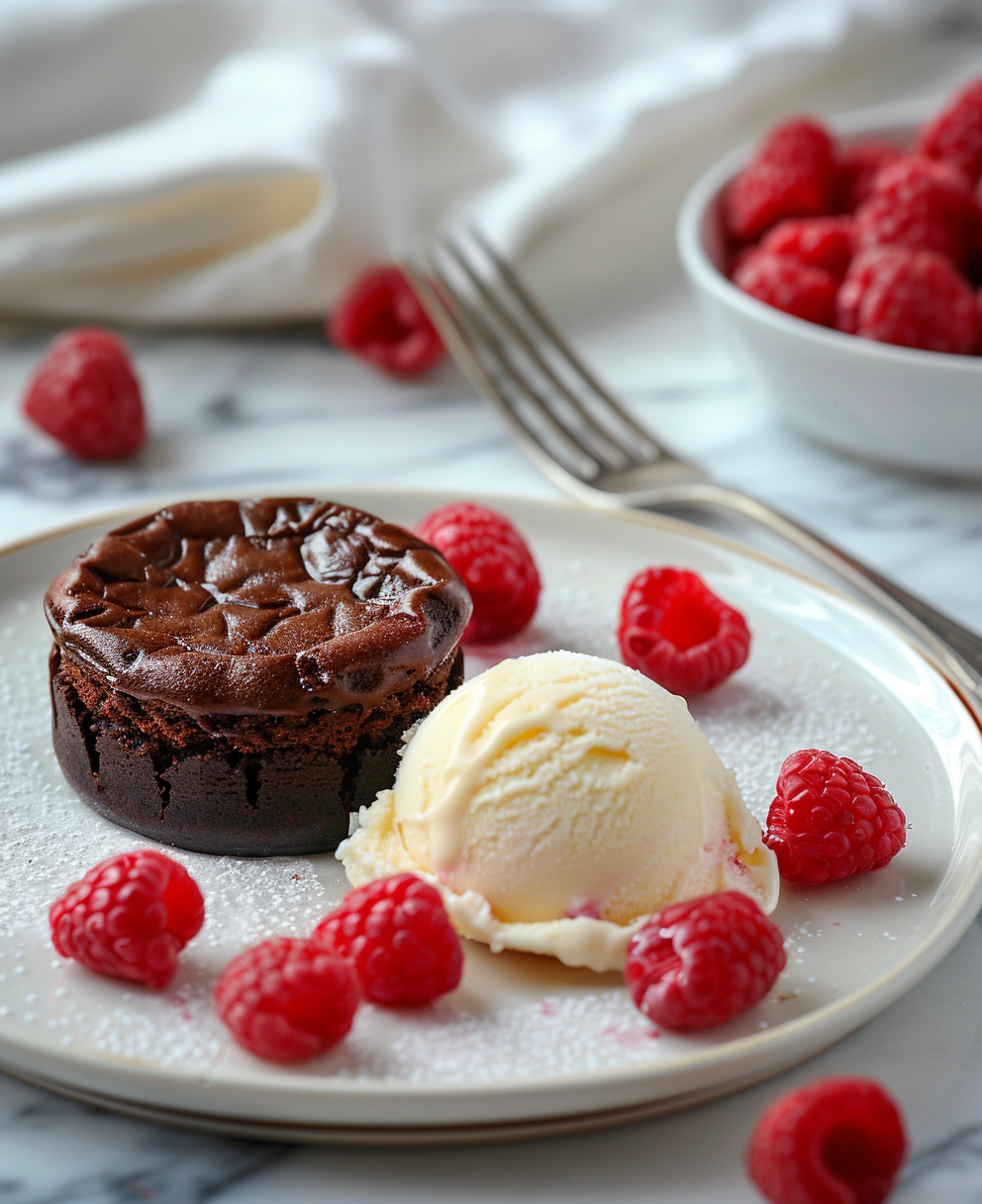 gateaux au chocolat framboise