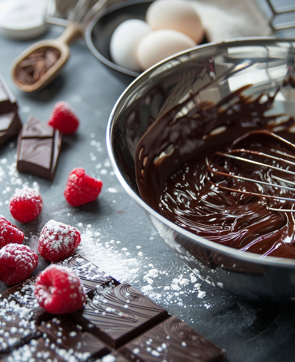 gateaux au chocolat framboise