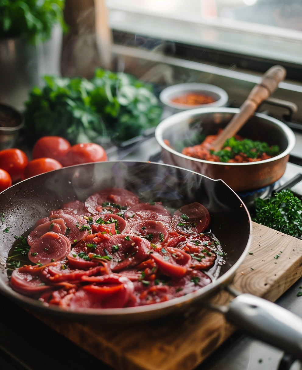 langue de bœuf sauce piquante