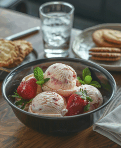 recette glace aux fraises