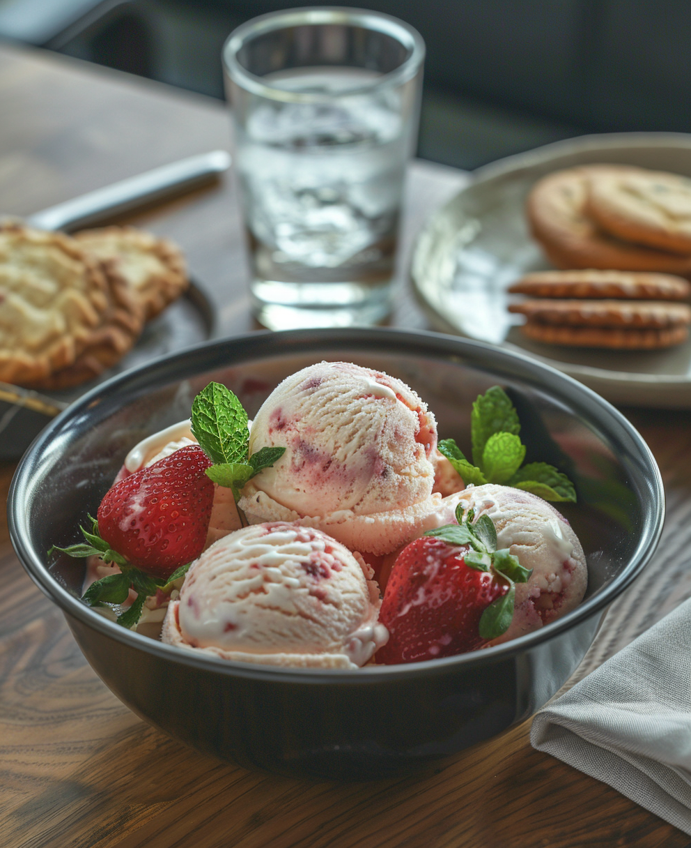 recette glace aux fraises