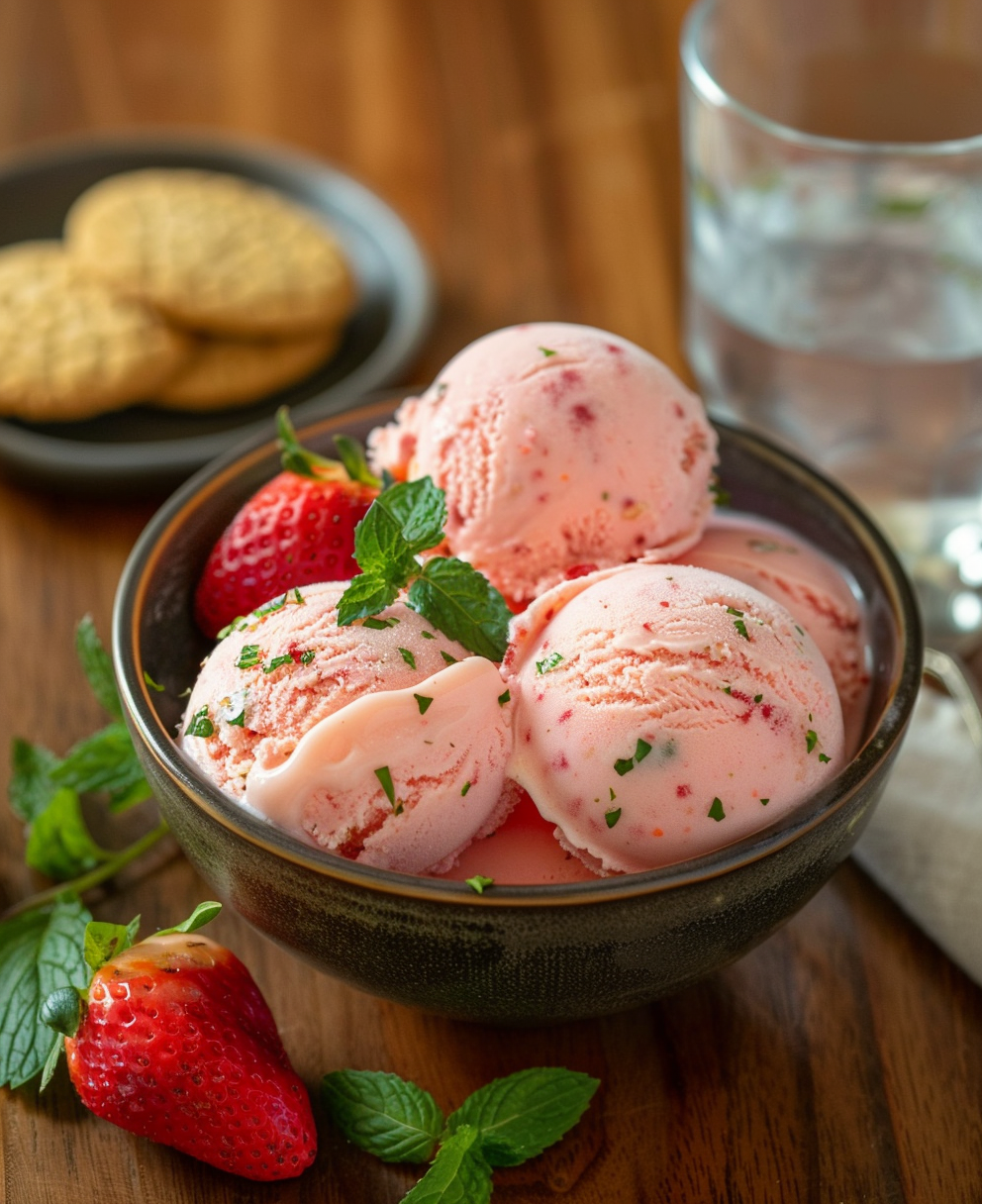 recette glace aux fraises