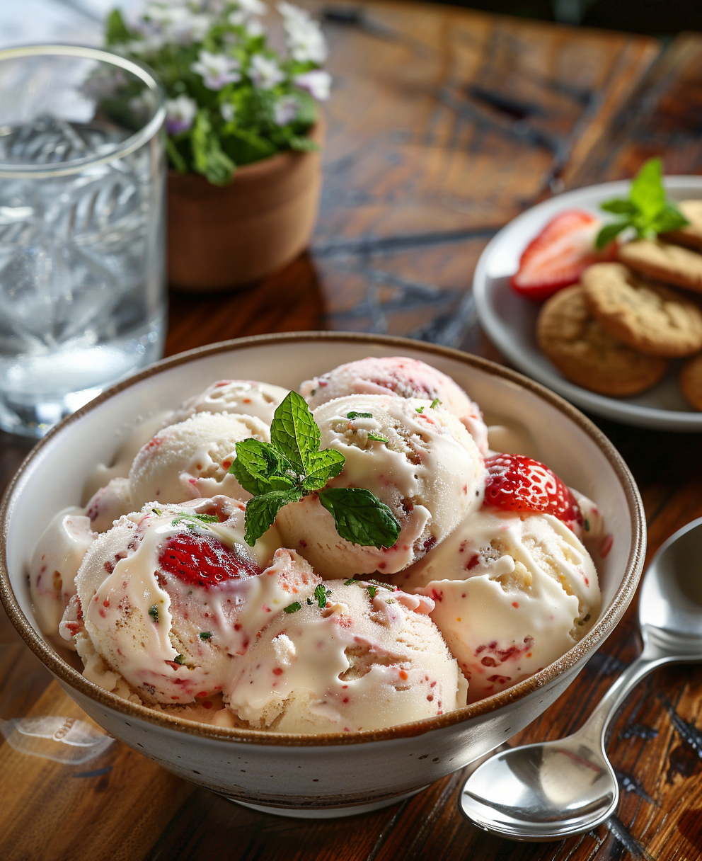 recette glace aux fraises