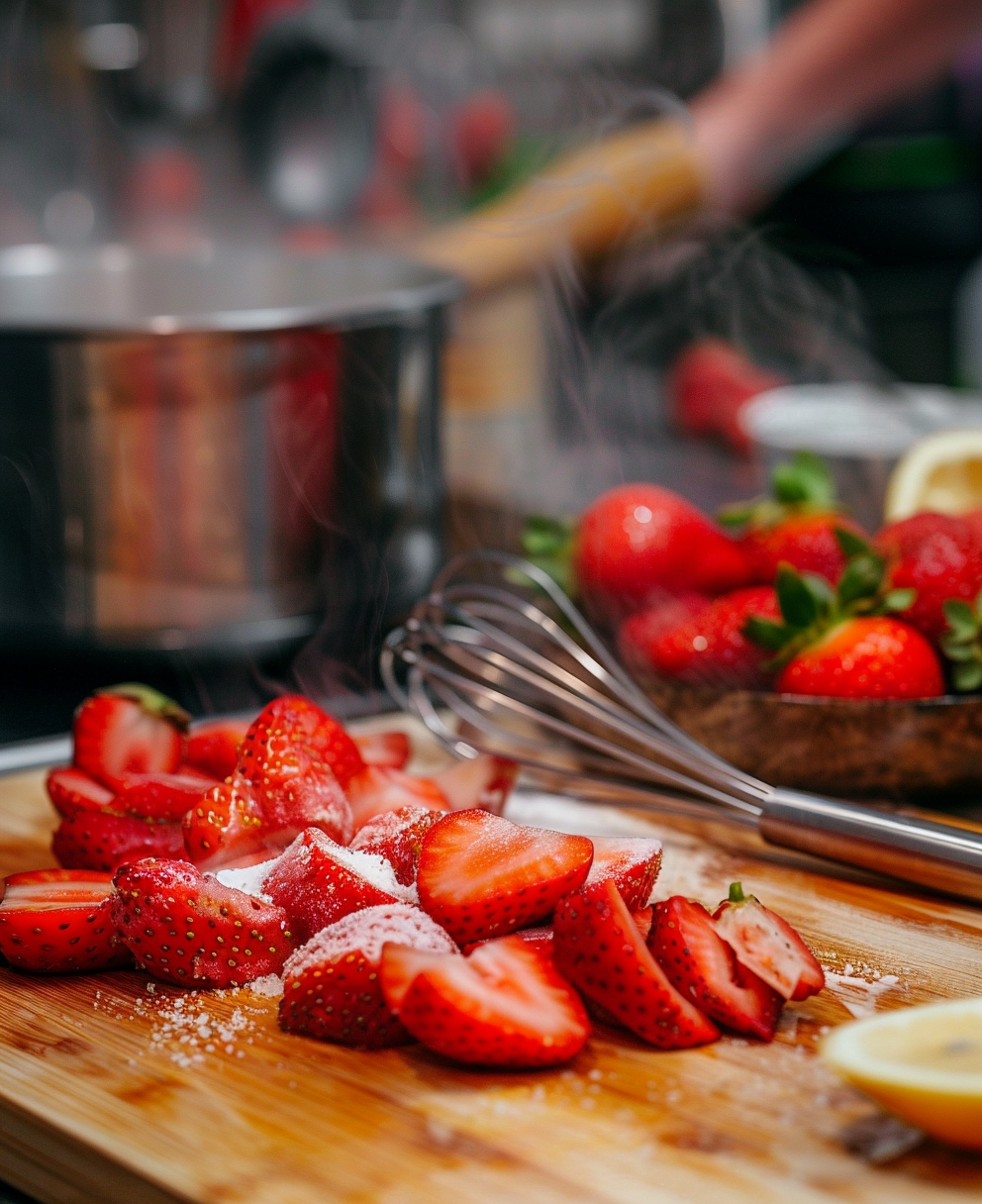 recette glace aux fraises