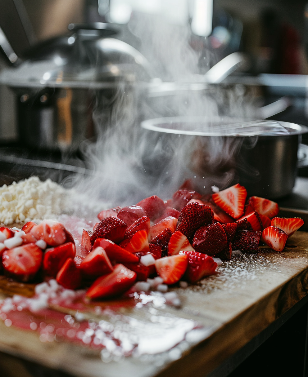 recette glace aux fraises