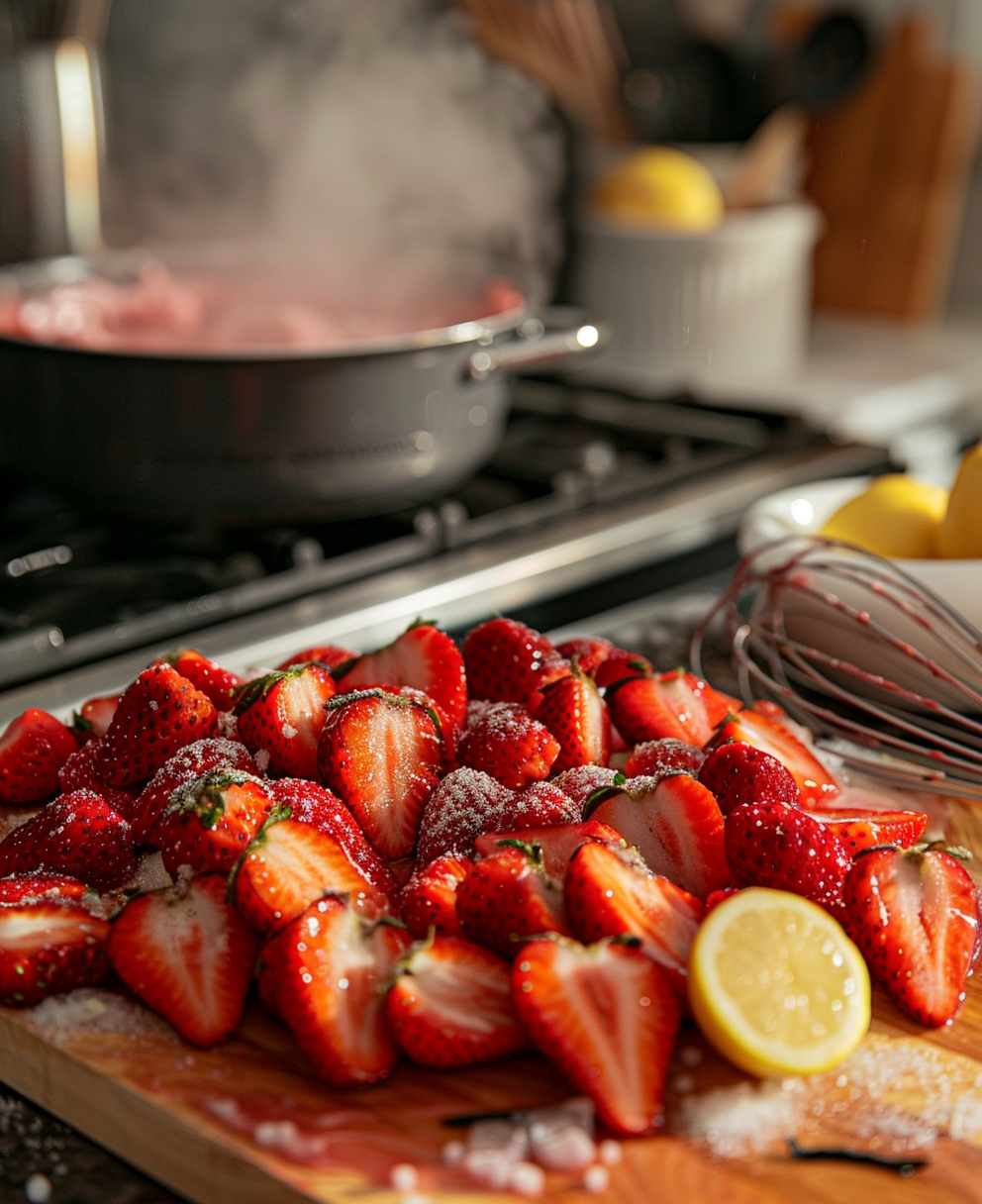 recette glace aux fraises