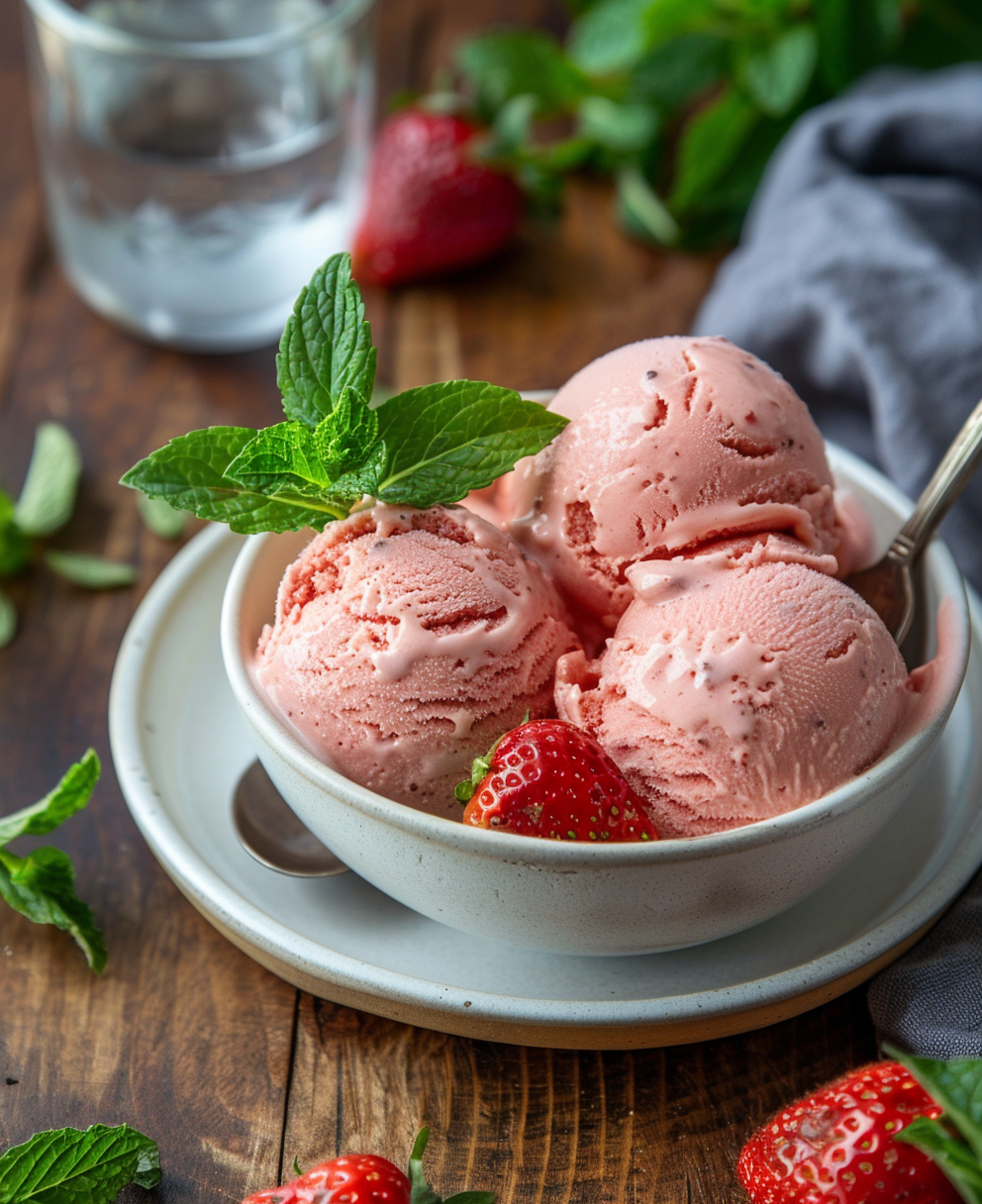 recette glace fraise