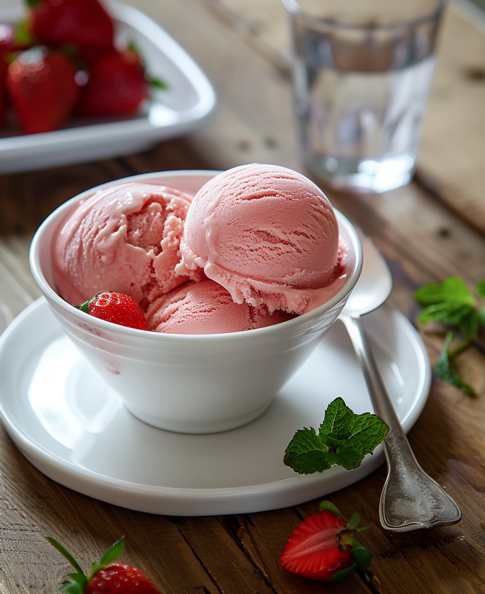recette glace fraise