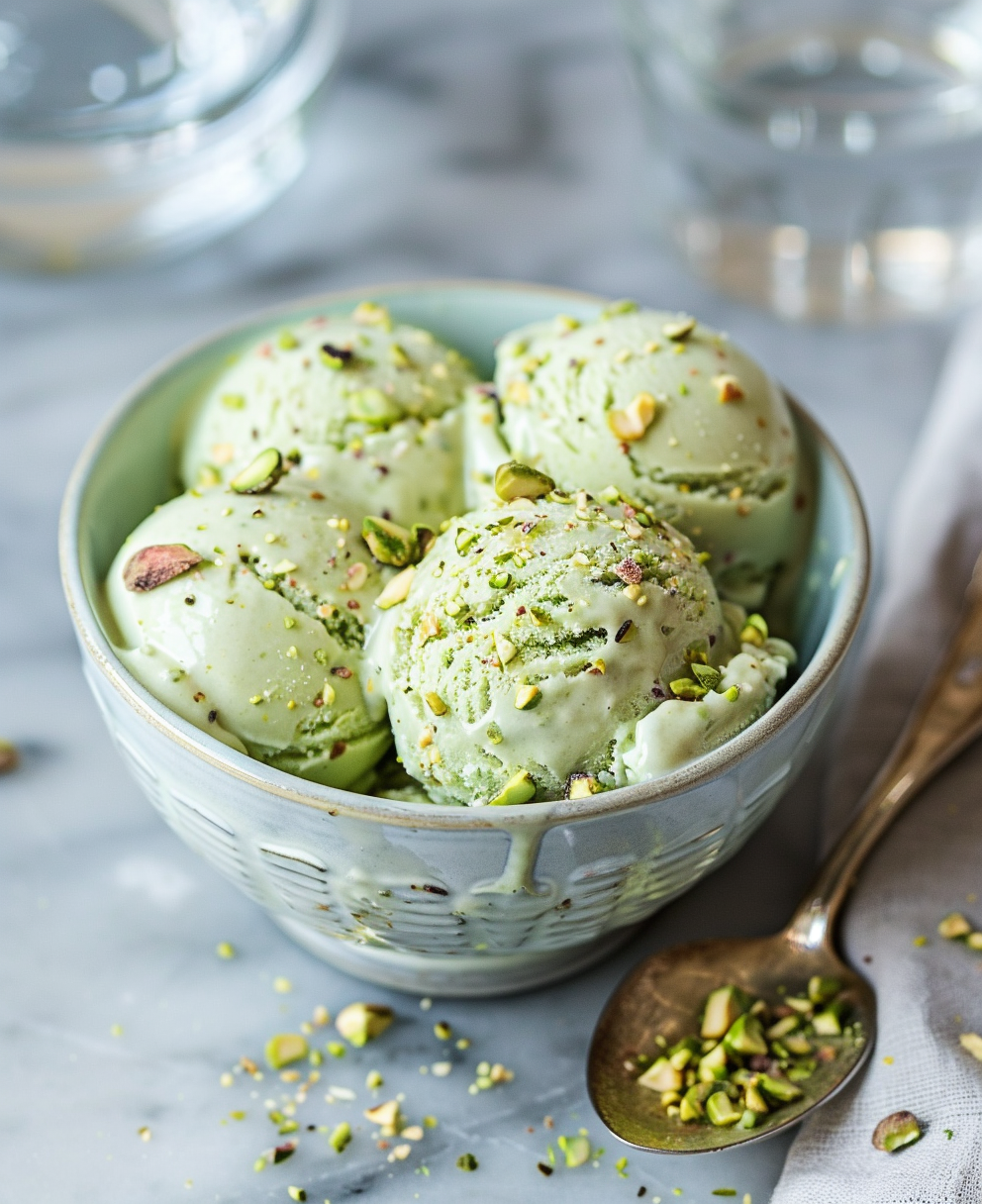 recette glace pistache