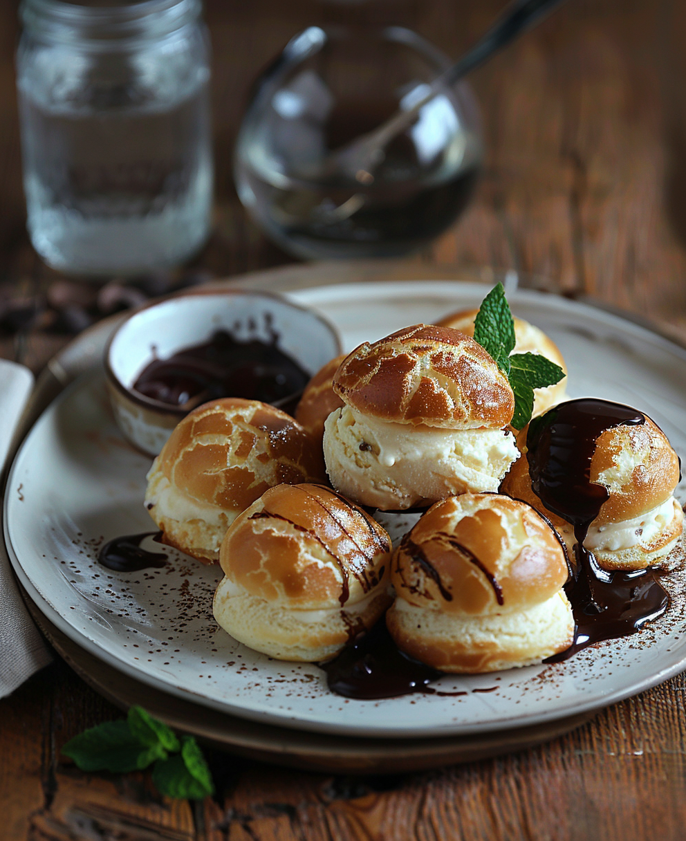 recette profiteroles glace vanille
