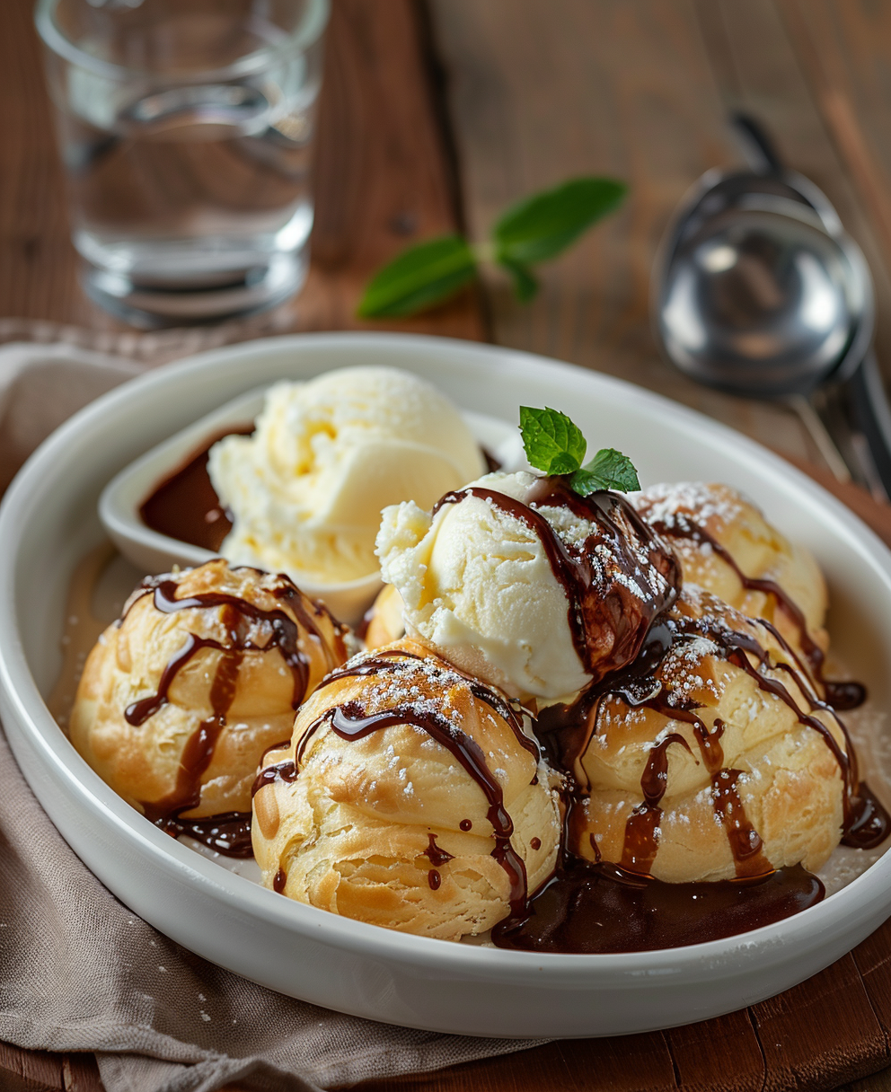 recette profiteroles glace vanille