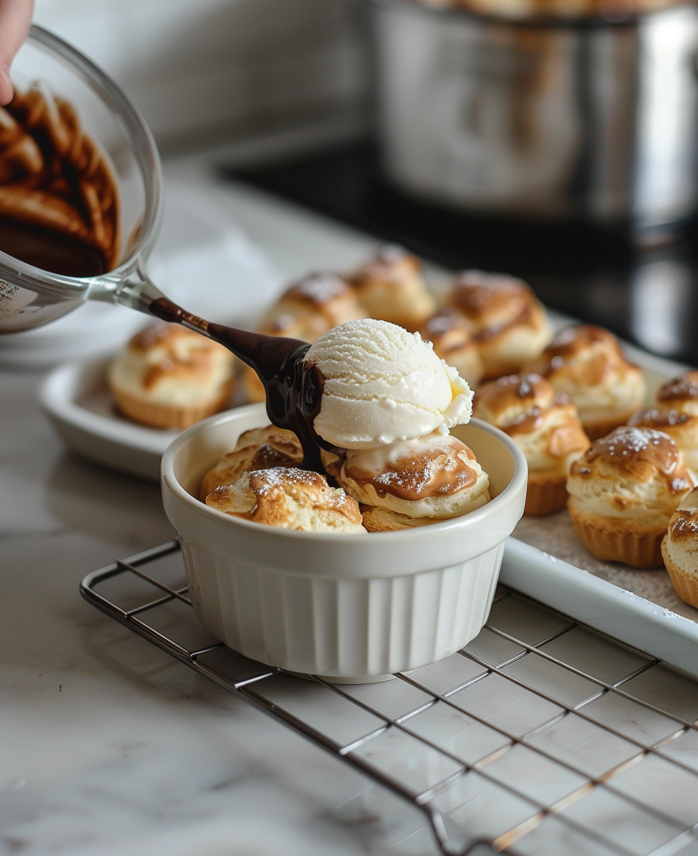 recette profiteroles glace vanille