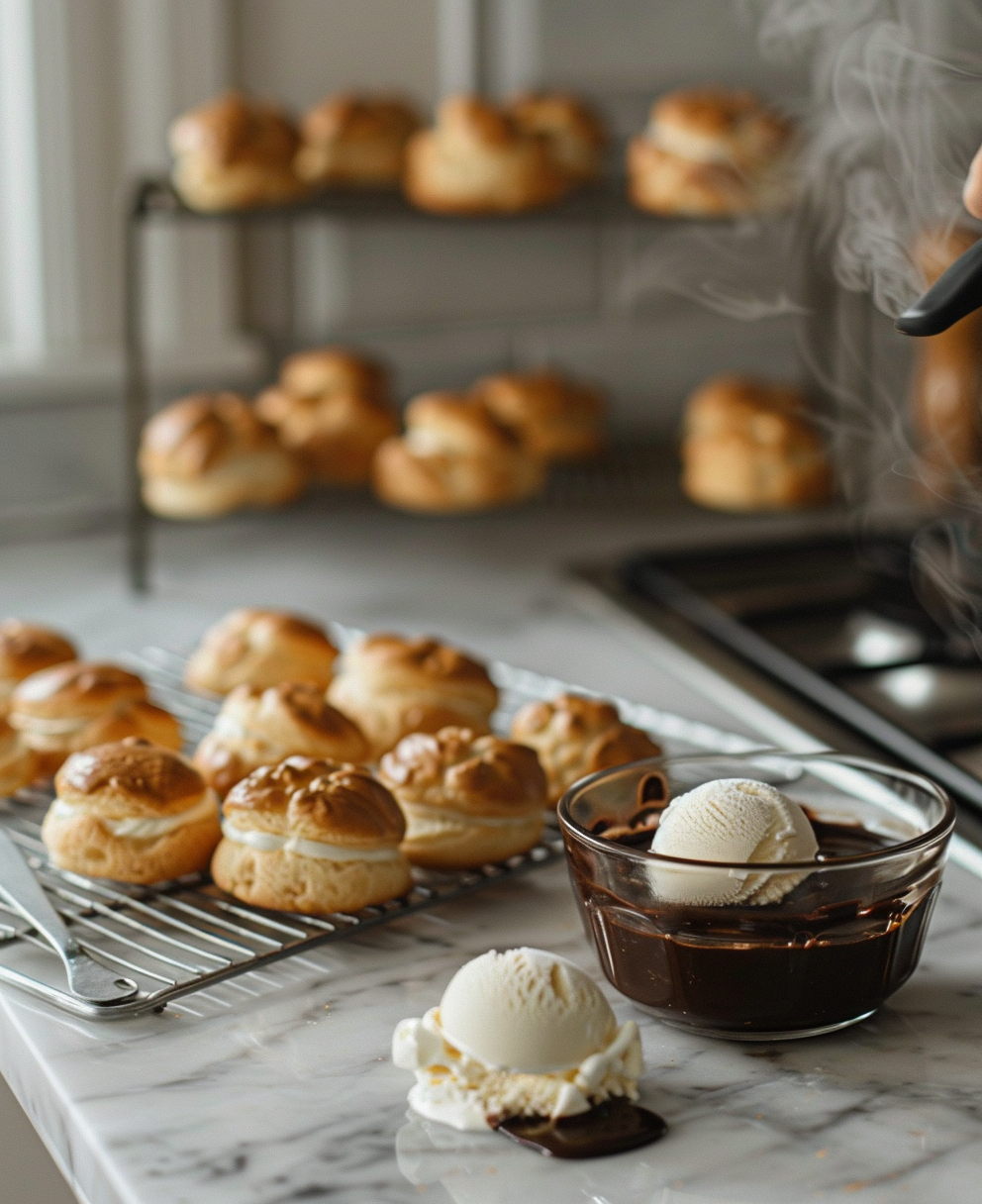 recette profiteroles glace vanille