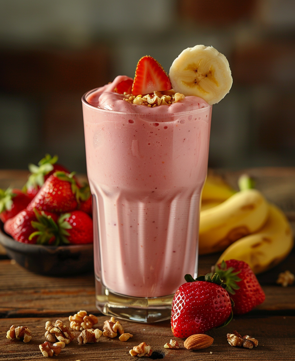 recette smoothie banane fraise