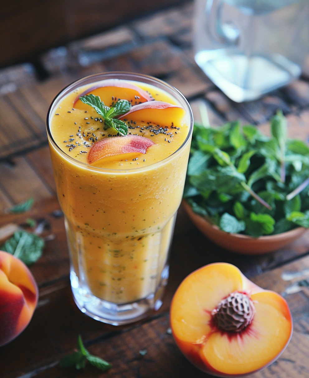 recette smoothie pêche