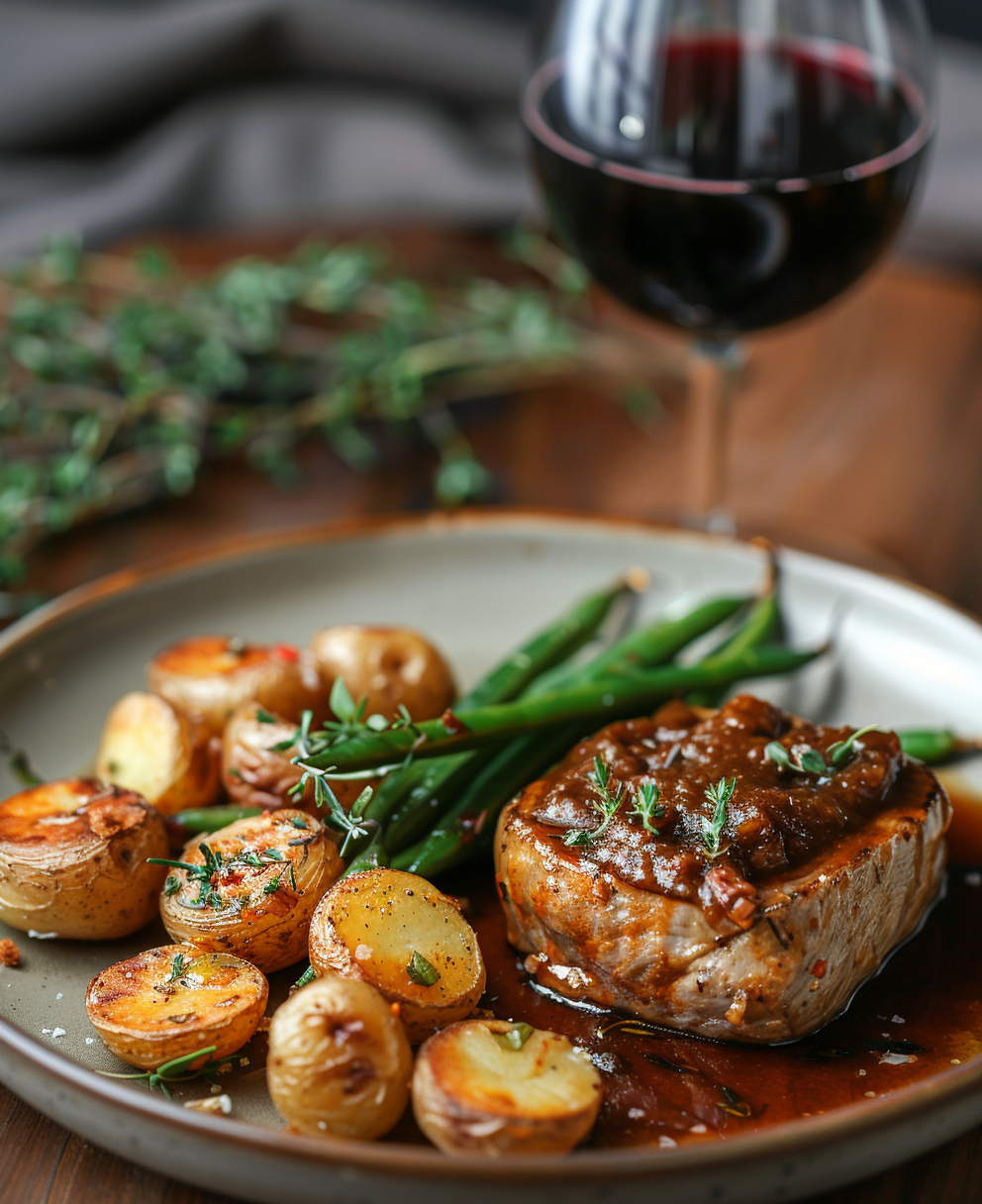 sauce échalote vin rouge