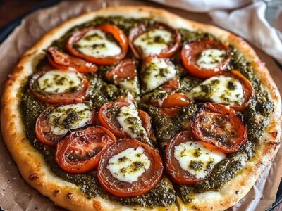Pizza Torsadée Pesto : Recette Facile et Savoureuse