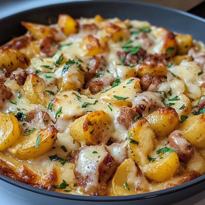 Pommes Croustillantes Saucisse Fondante
