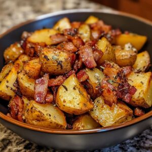 Pommes rôties miel bacon