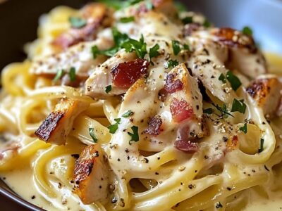 Poulet Carbonara Crémeux : Recette Savoureuse et Facile à Préparer