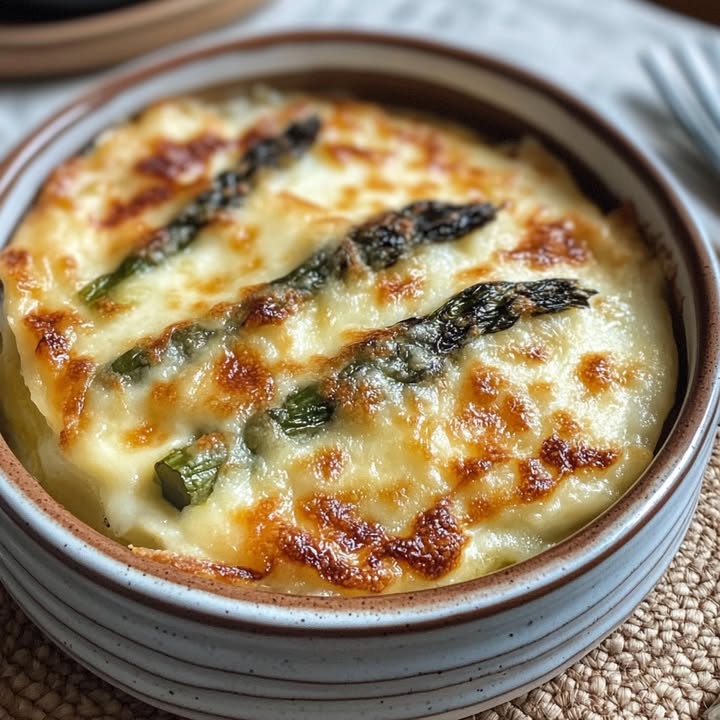 Ramequin Asperges Cheddar