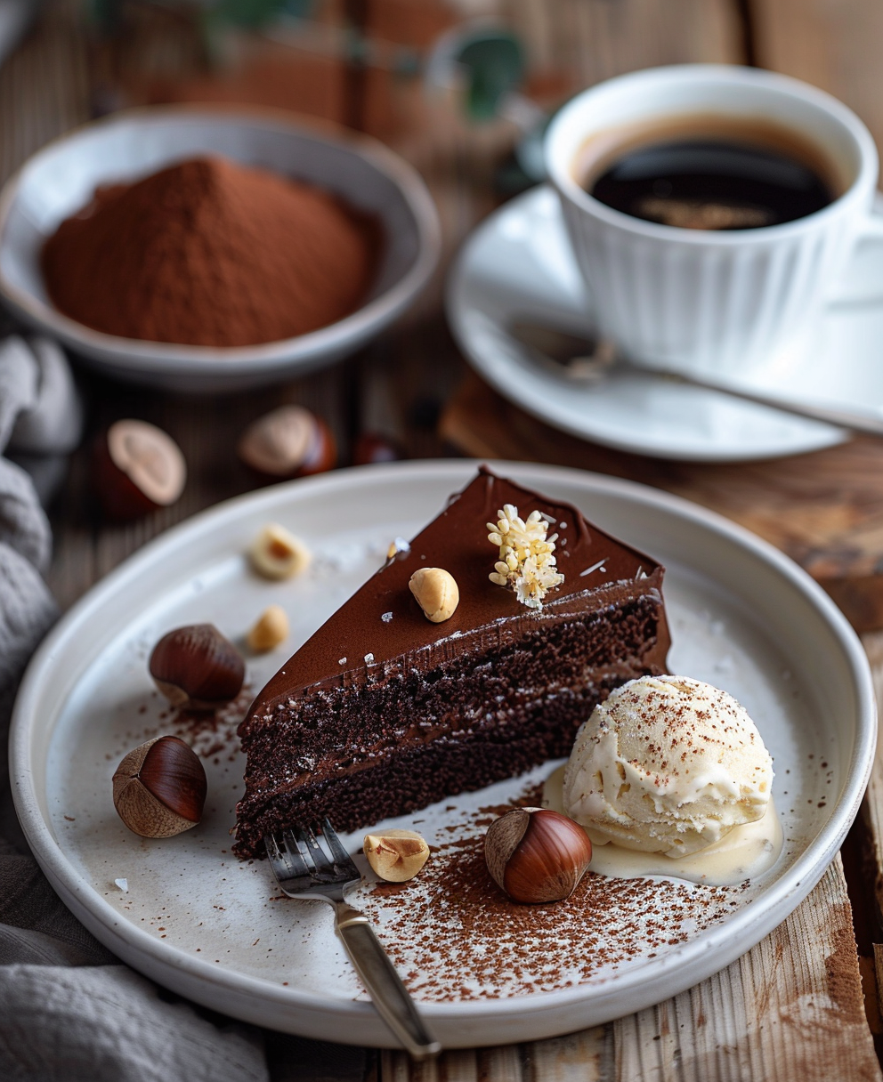gateau au chocolat au noisette