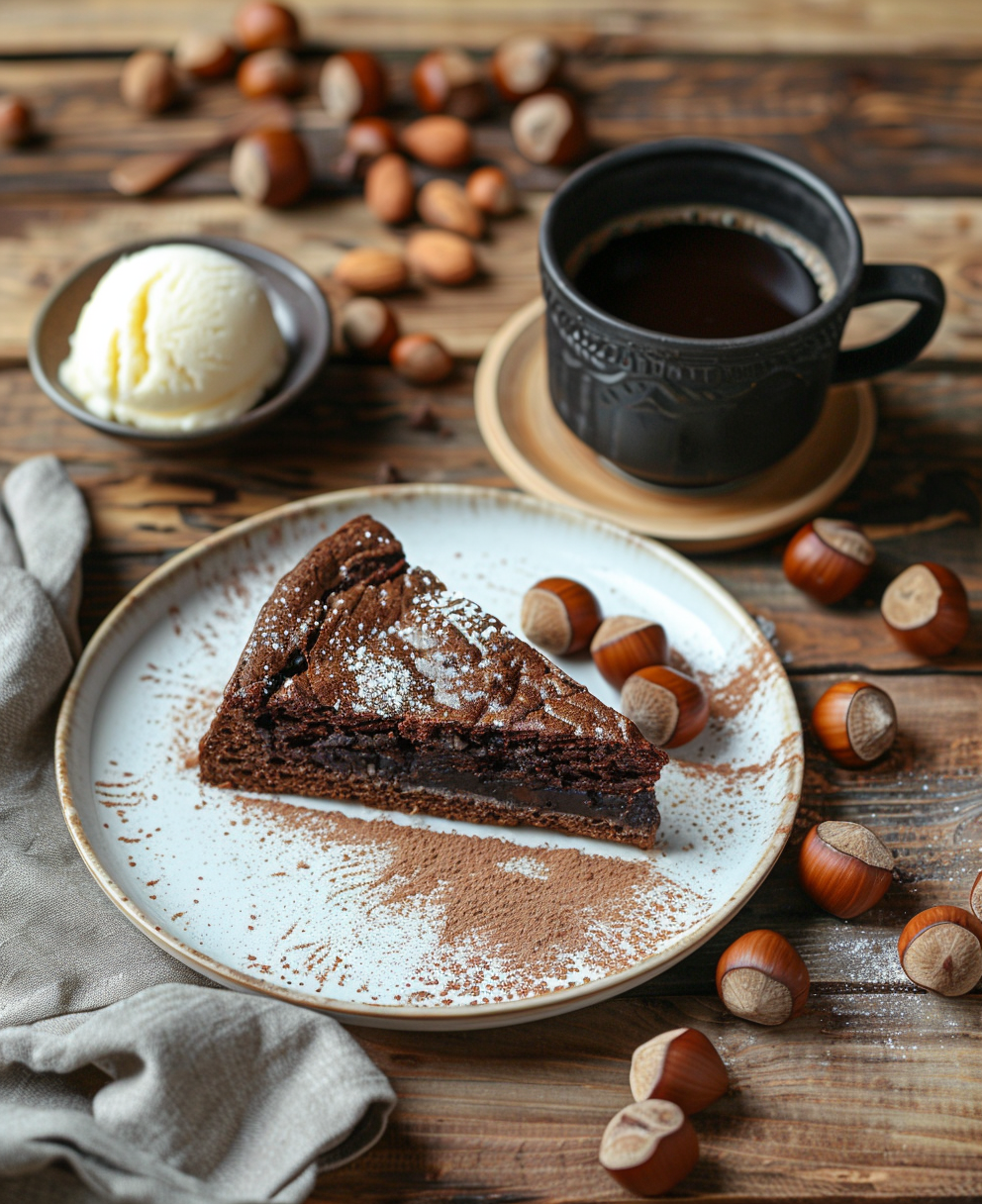 gateau au chocolat et aux noisettes