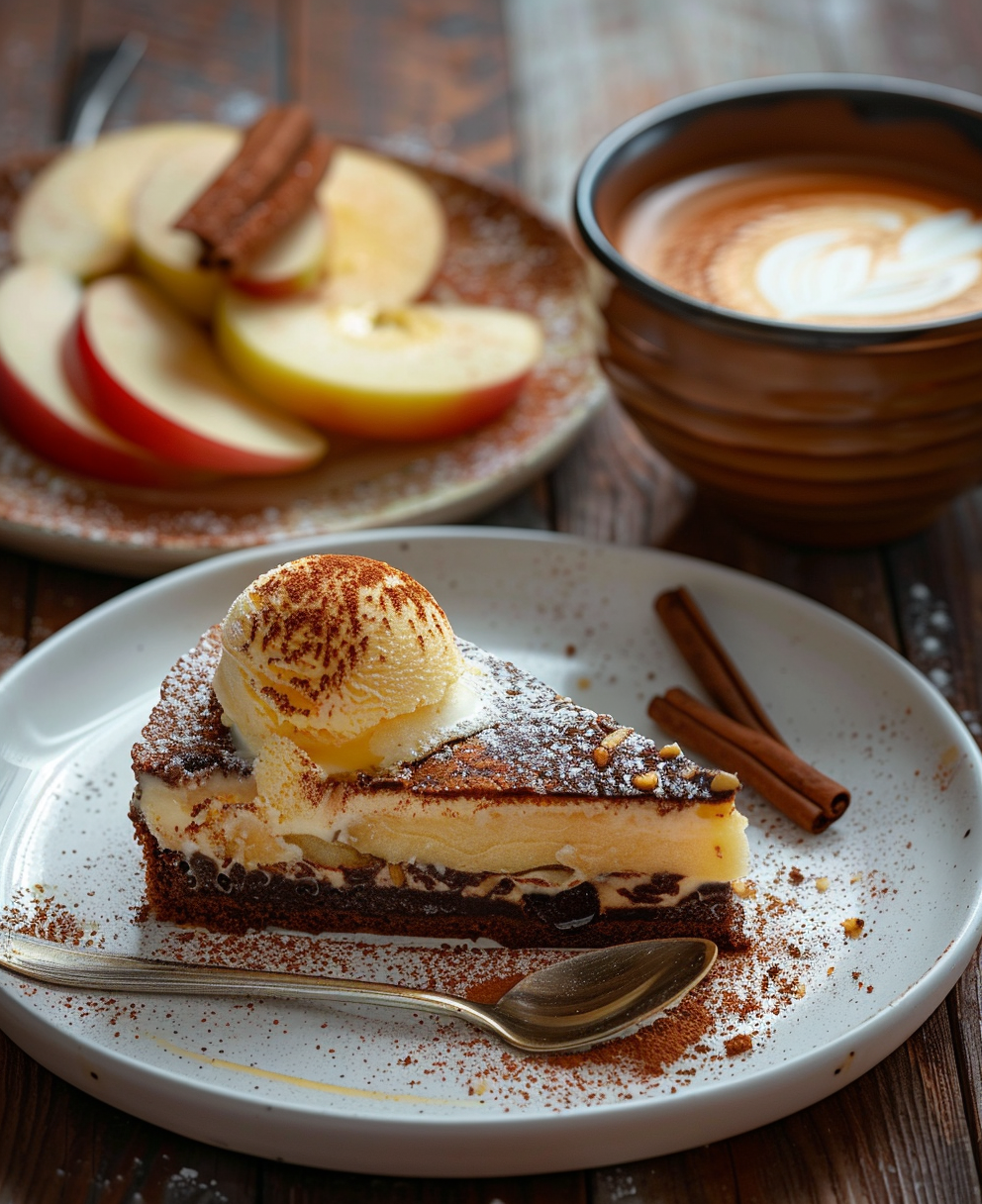 gateau au chocolat et pomme