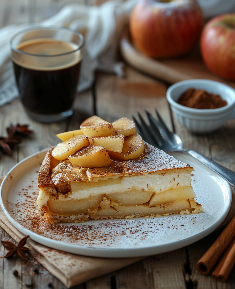 gateau au mascarpone et aux pommes
