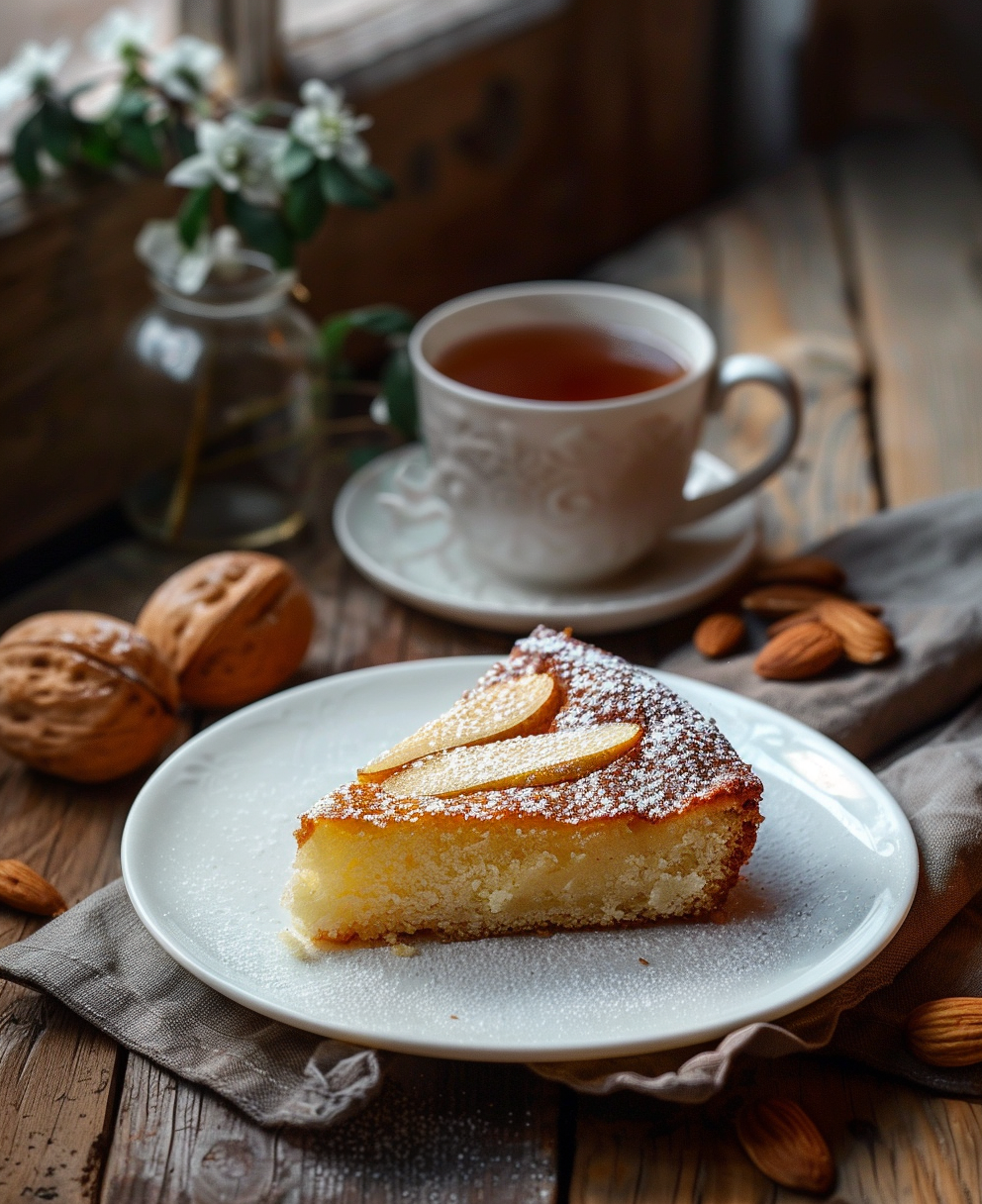 gateau aux poires et amandes