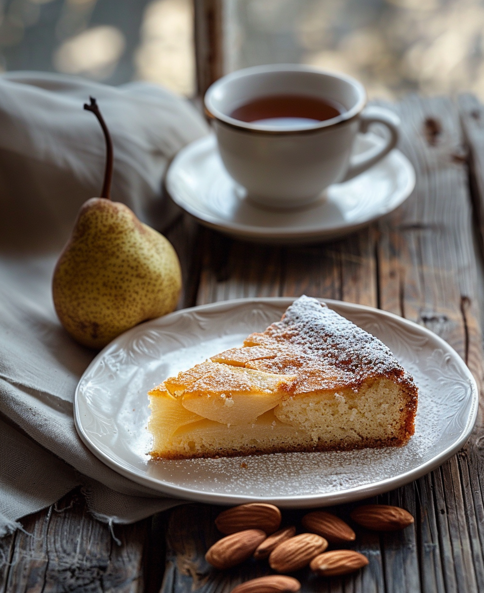gateau aux poires et amandes