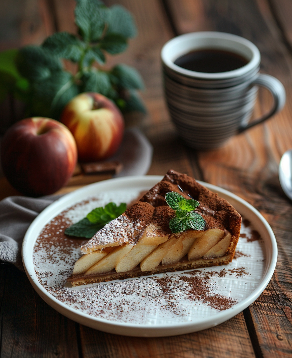 gateau aux pommes et au chocolat