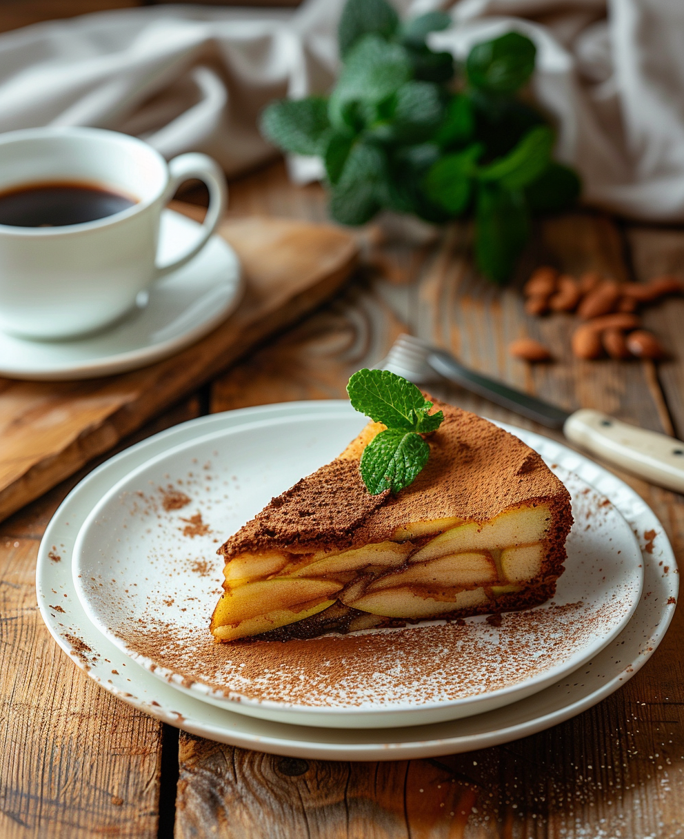gateau aux pommes et au chocolat