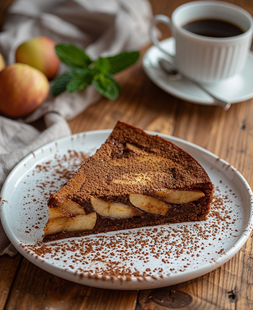 gateau aux pommes et au chocolat