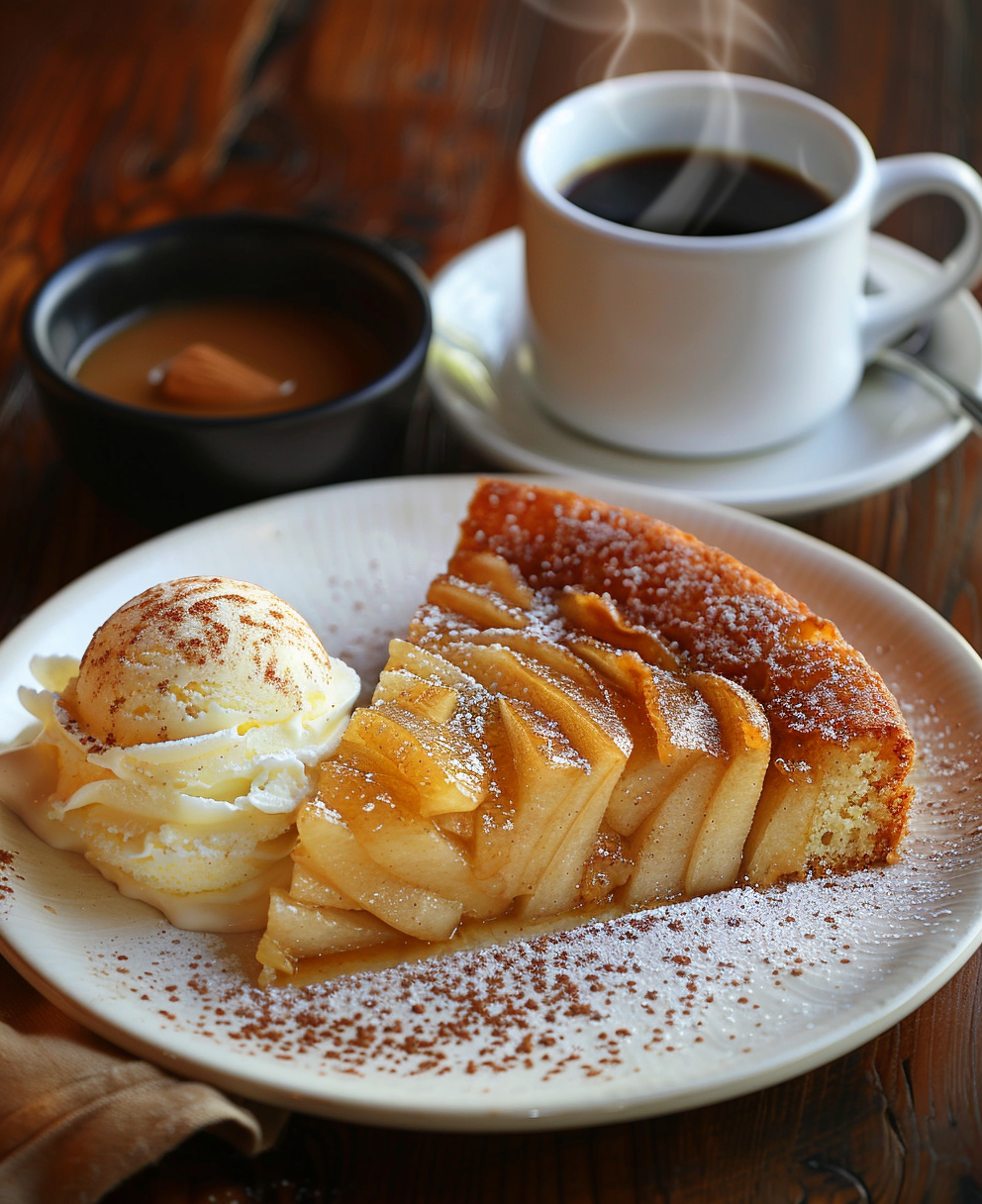 gateau caramélisé aux pommes