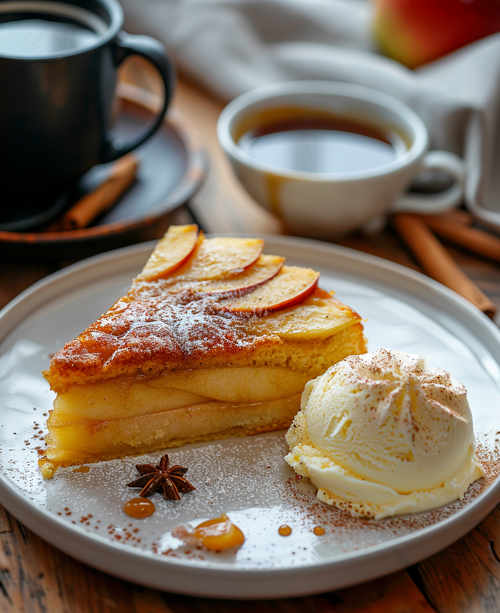 gateau caramélisé aux pommes
