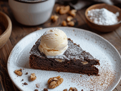 Gâteau chocolat et aux noix : Recette facile et savoureuse