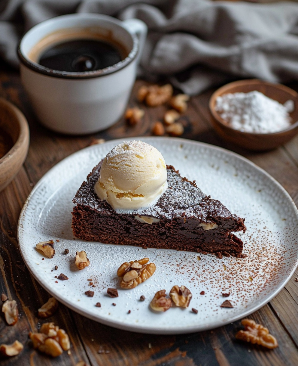 gateau chocolat et aux noix