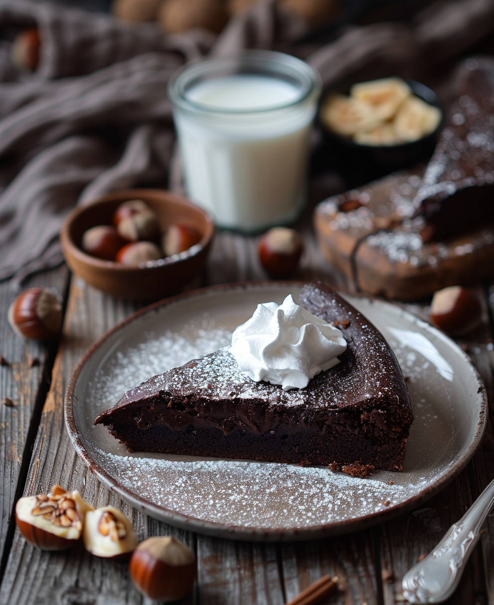 gateau chocolat et creme de marron