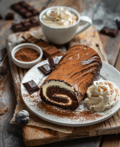gateau roulé au chocolat