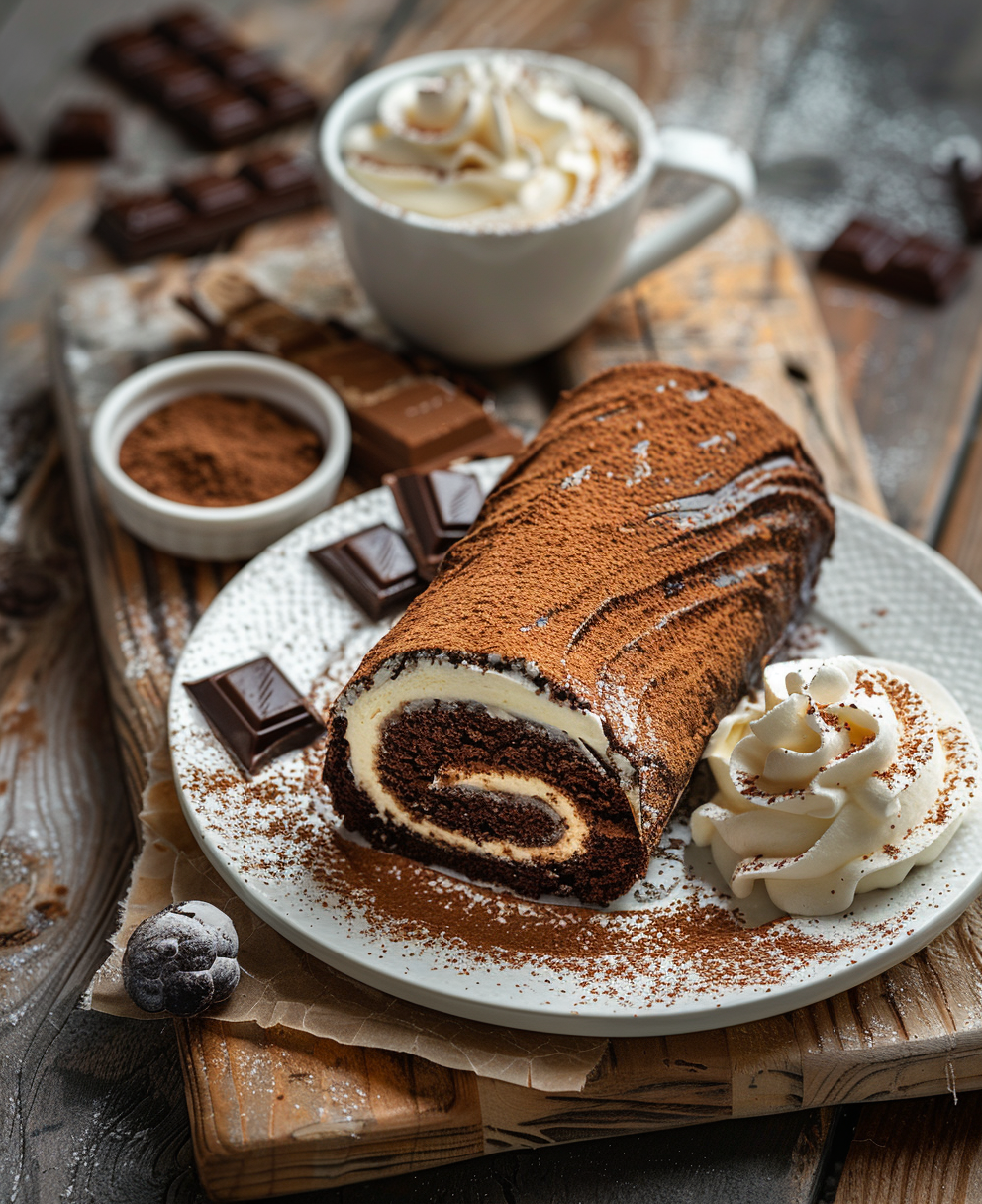 gateau roulé au chocolat