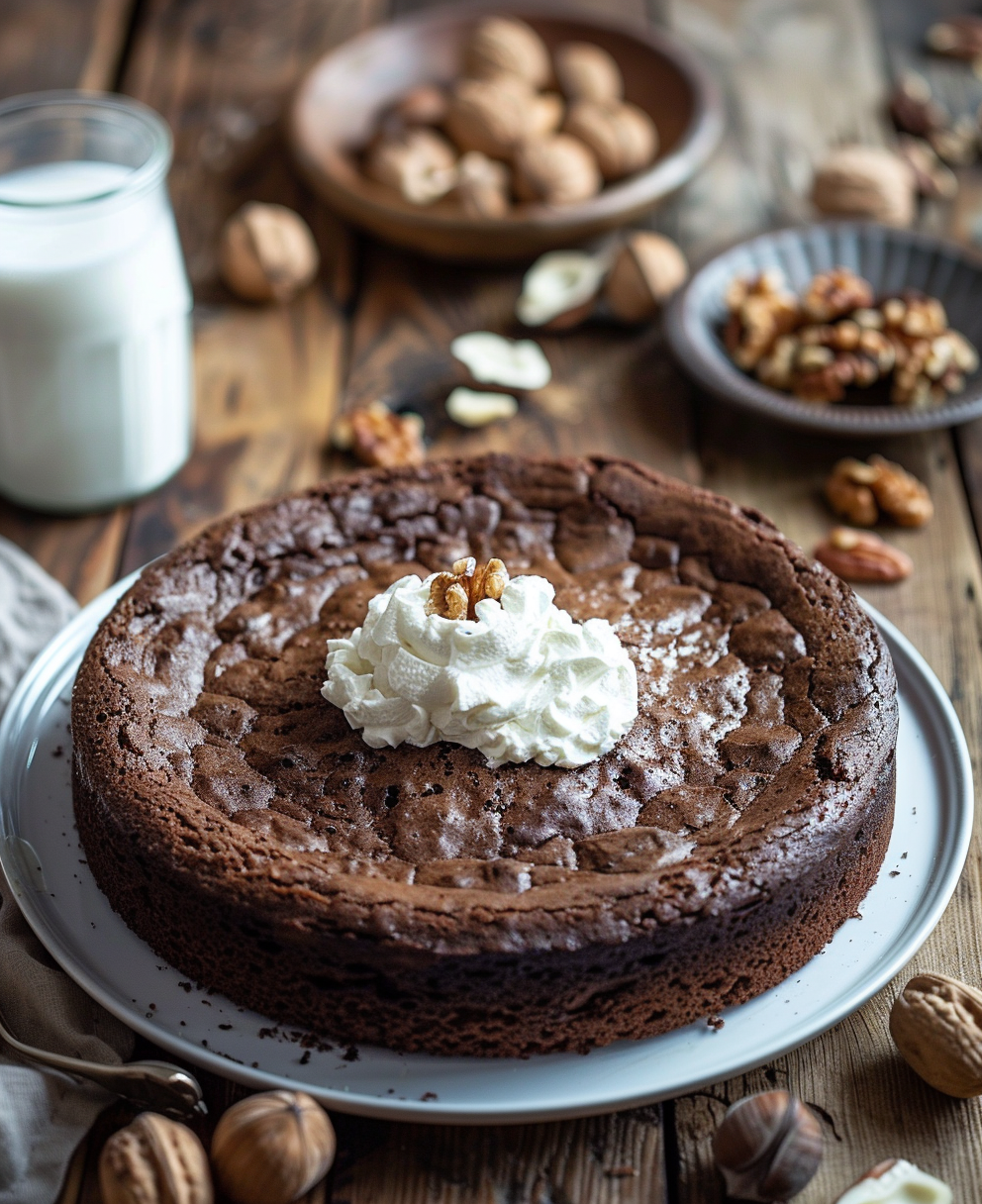 gateaux au chocolat et noix
