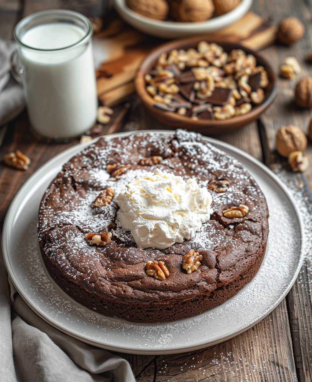 gateaux au chocolat et noix