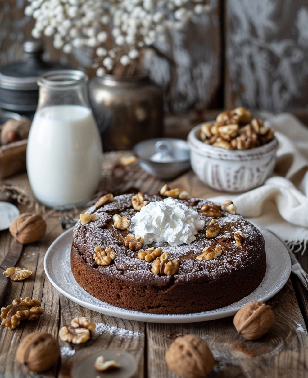 gateaux au chocolat et noix